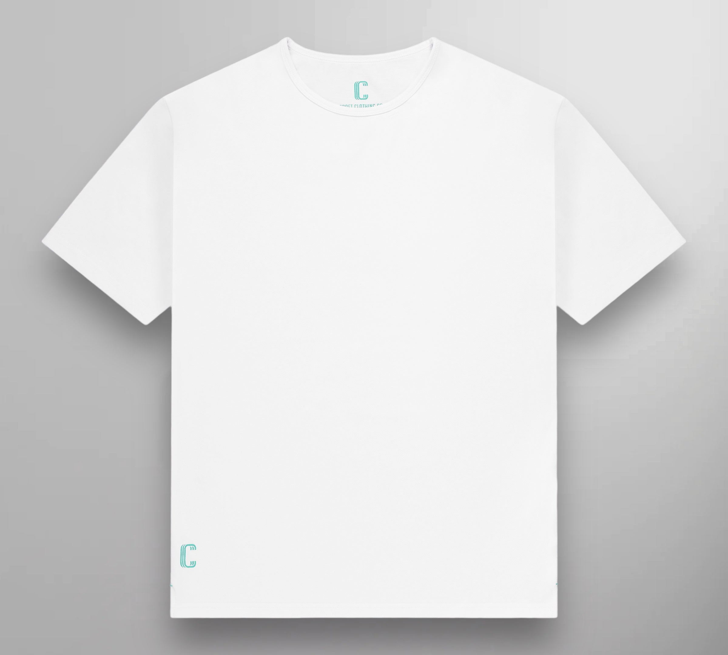 White Crew - Teal Logo