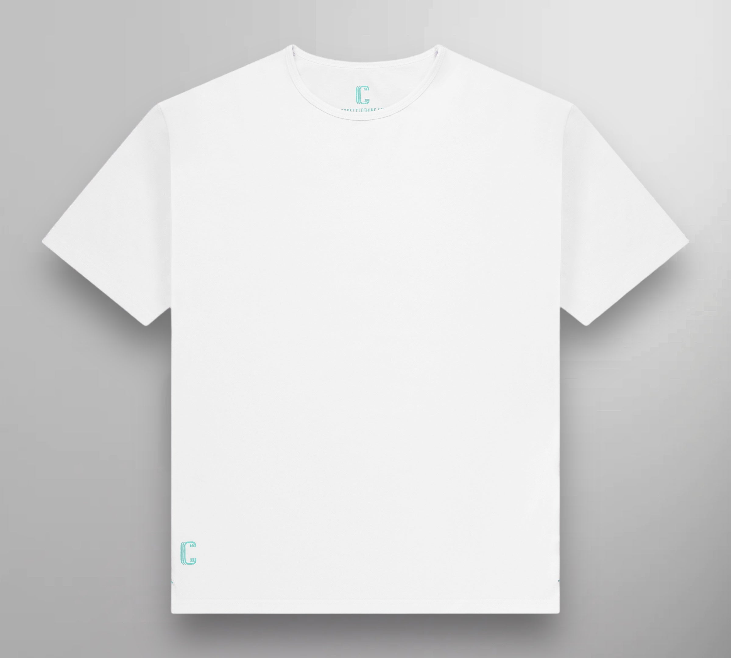 White Crew - Teal Logo